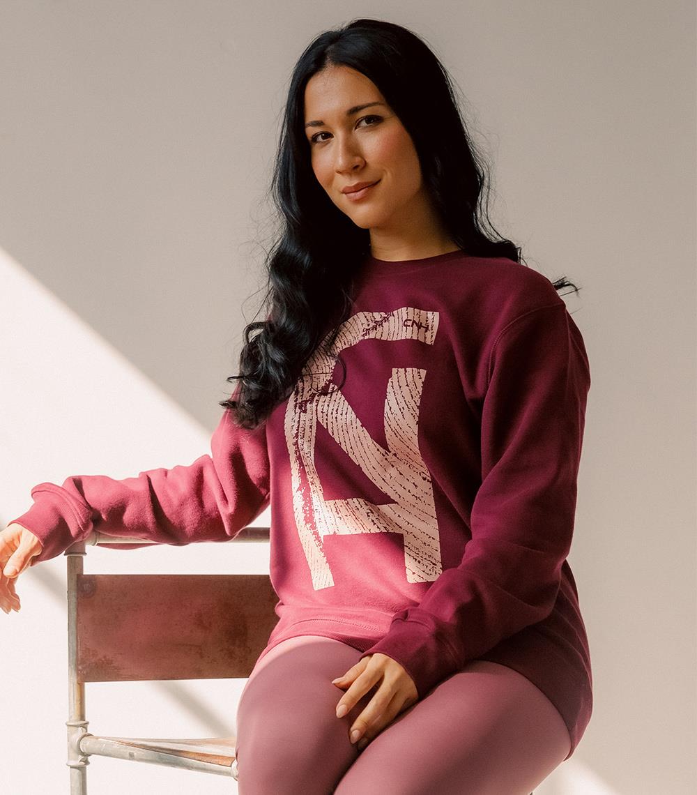 Sweatshirt "Tracks", burgundy, (Damen), Größe XL