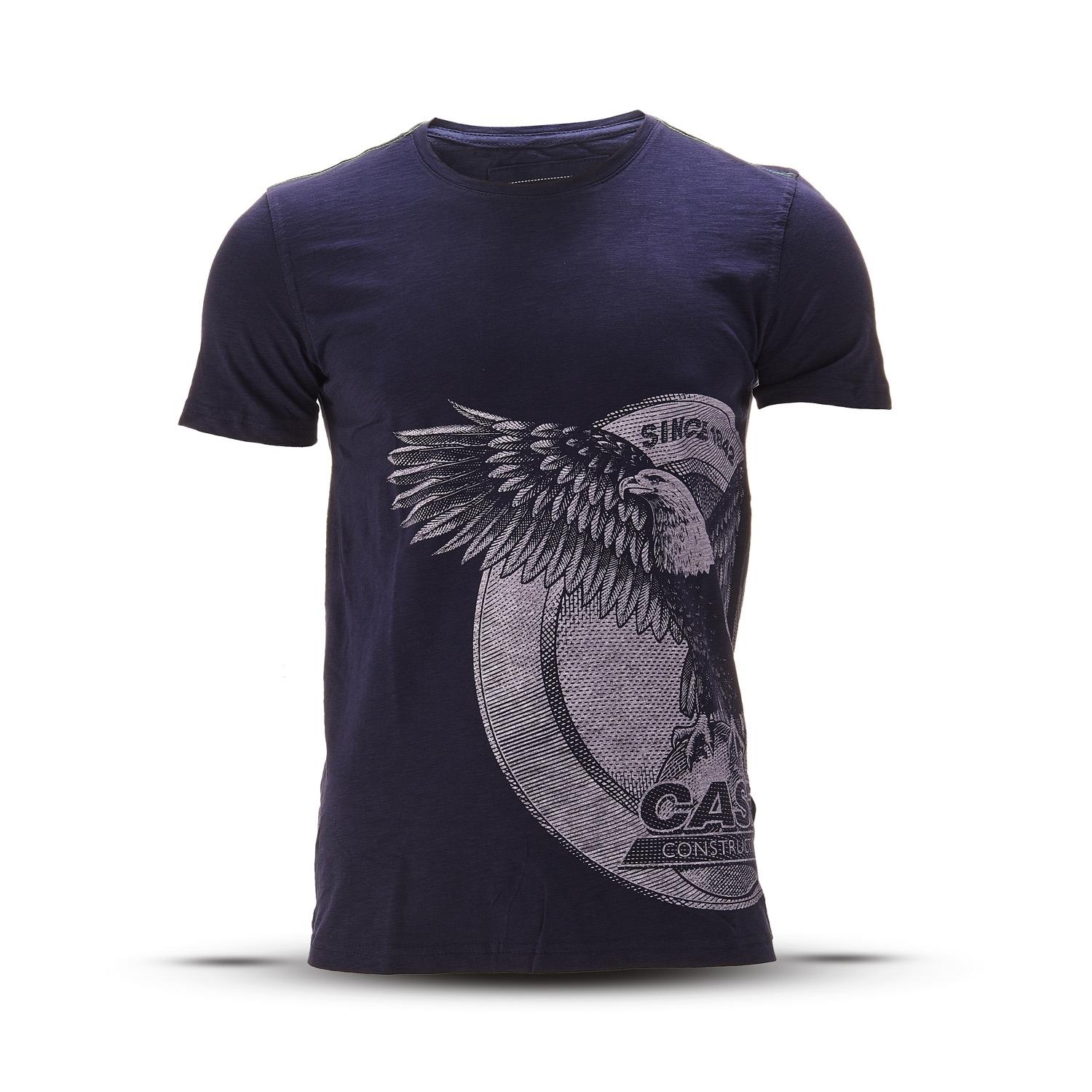 T-Shirt "Power Abe", blau, (Herren), Größe 2XL