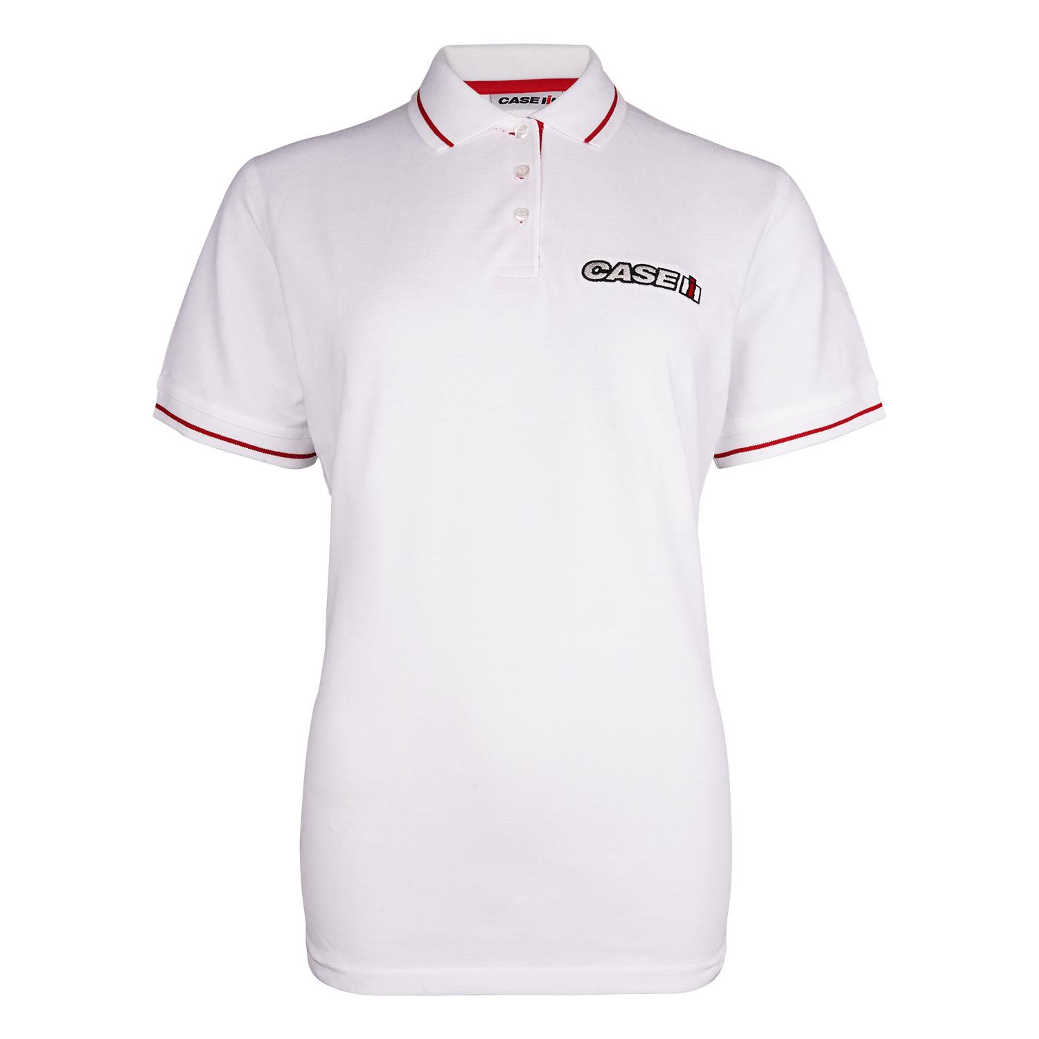 Polo-Shirt "Kontrast", weiß/rot, (Damen), Größe S