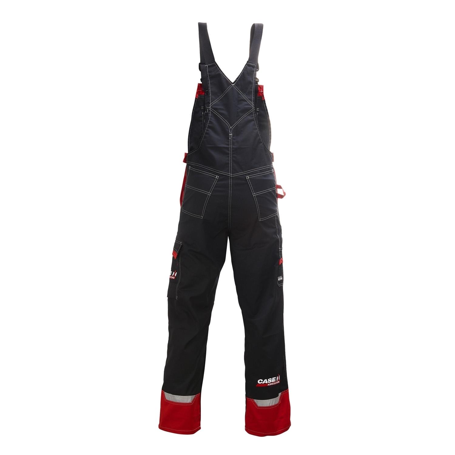 Arbeitslatzhose, schwarz/rot, (Herren)