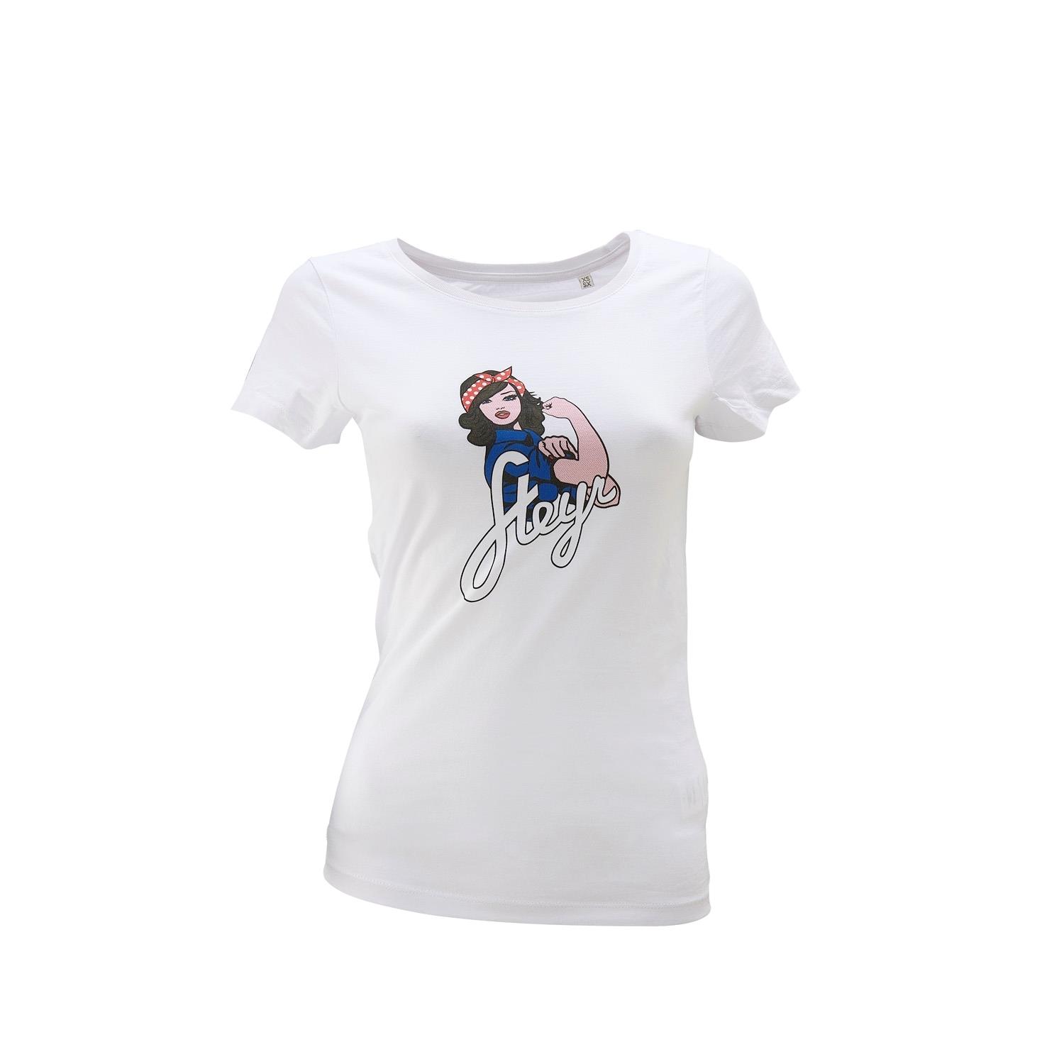 T-Shirt "Powerfrau", weiss, (Damen), Größe 2XL