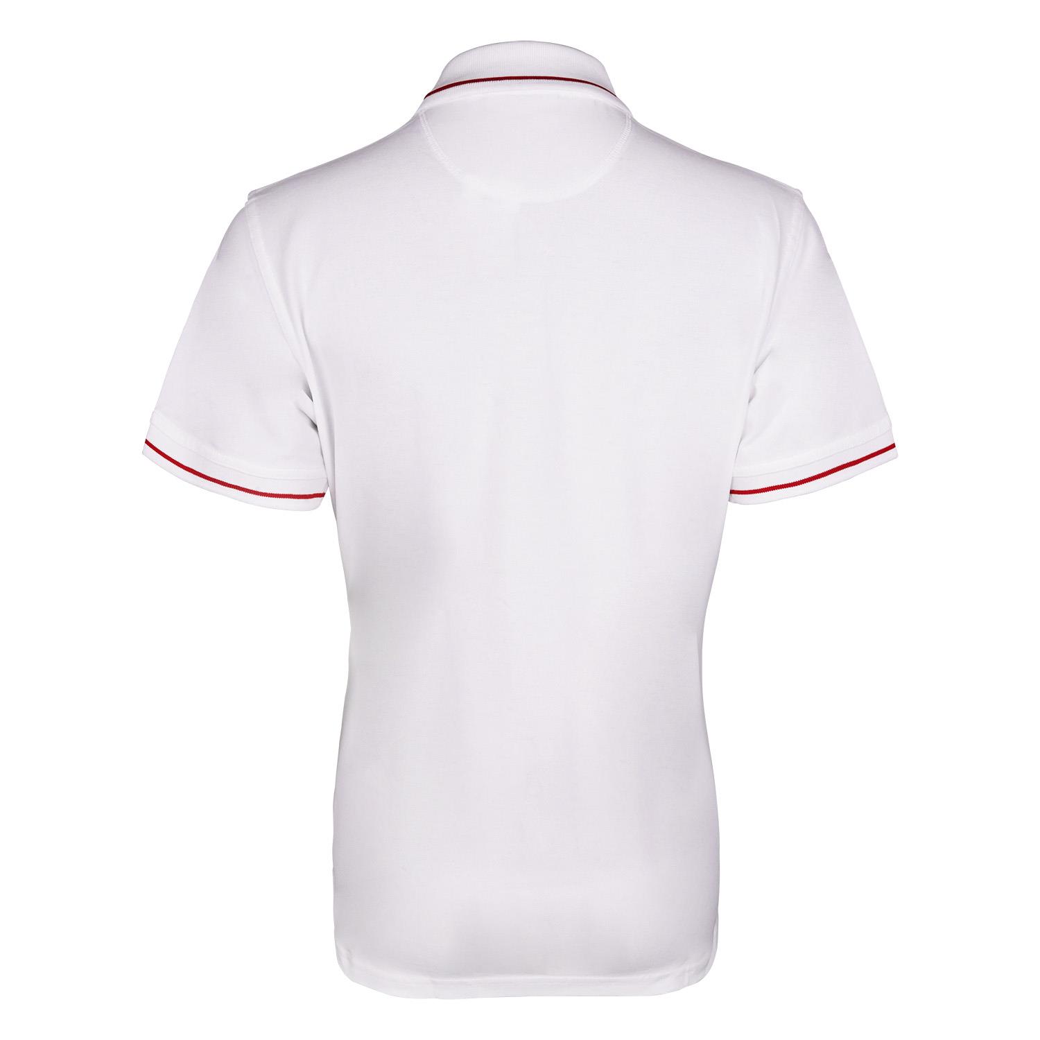 Polo-Shirt "Kontrast", weiß/rot, (Damen), Größe S