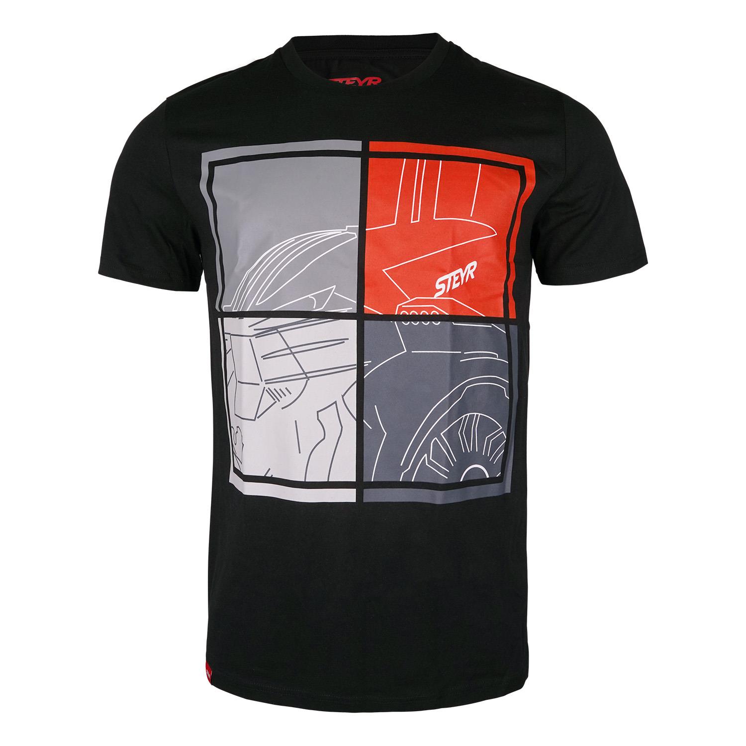 T-Shirt "Grafik", schwarz, (Unisex), Größe L