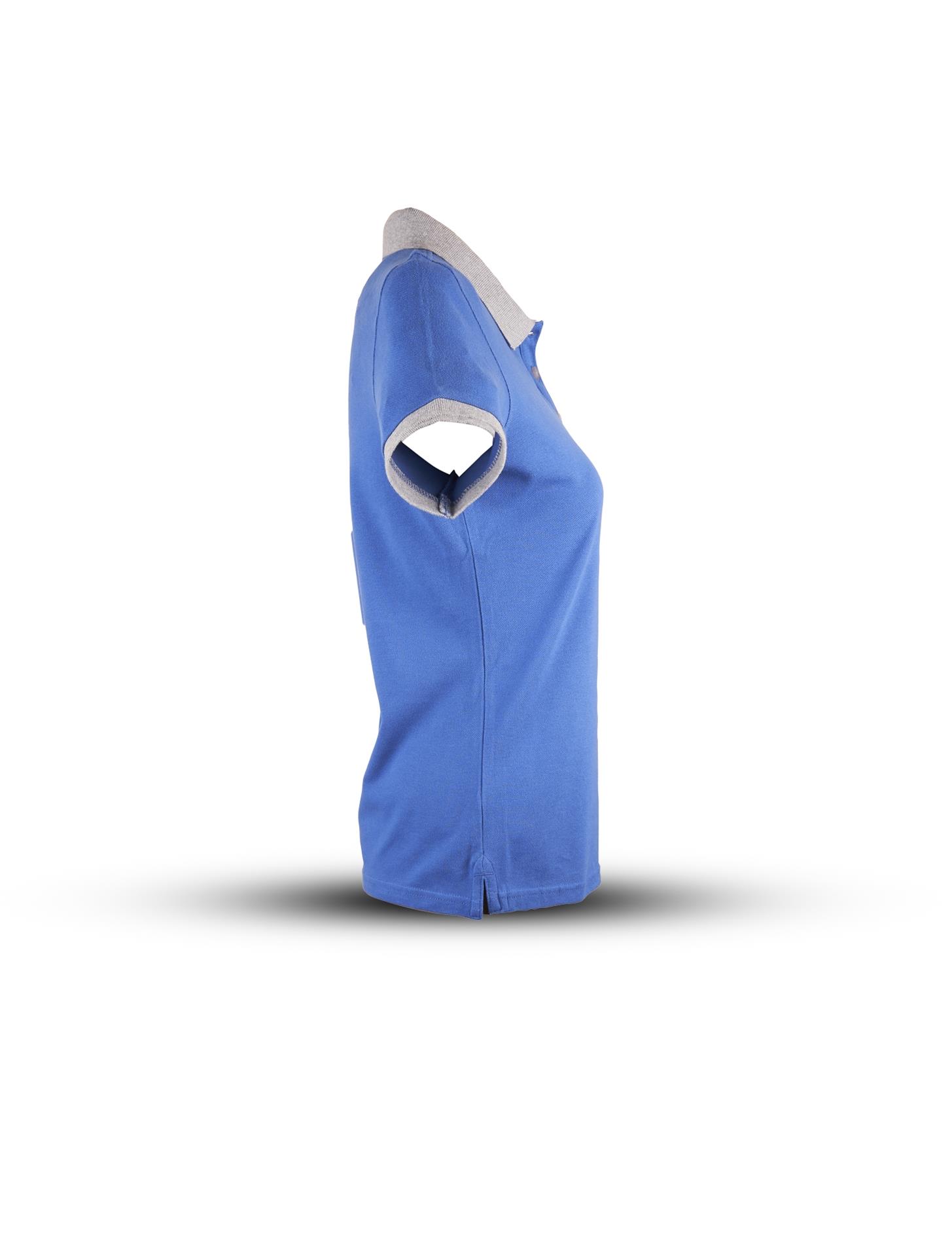 Polo-Shirt, blau/grau (Damen), Größe 2XL