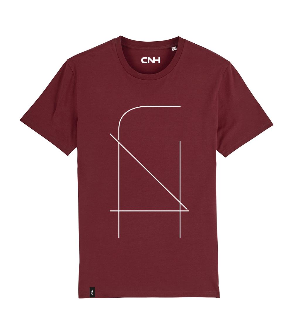 T-Shirt "Connecta", burgundy, (Unisex), Größe M