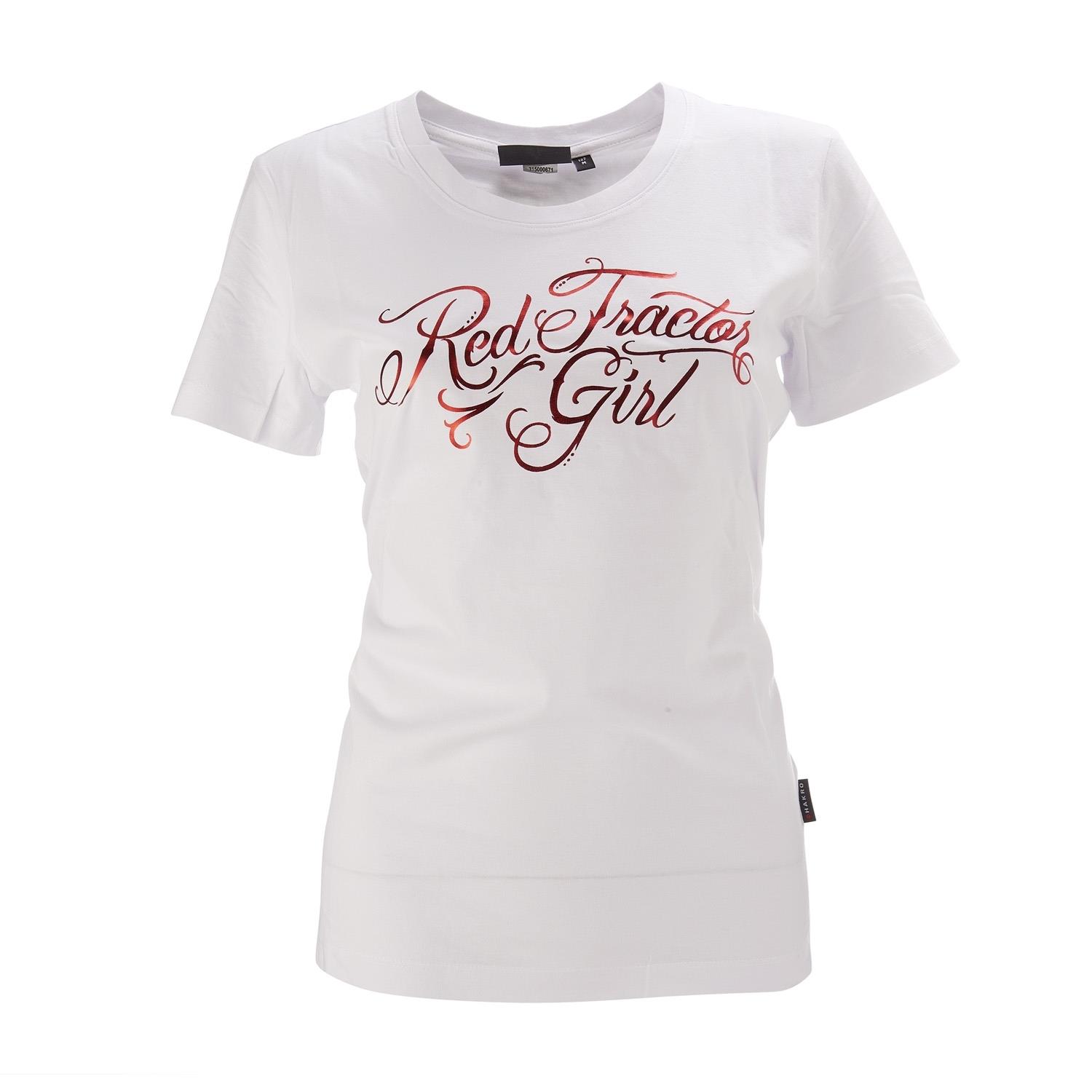 T-Shirt für Damen, `Red Tractor Girl` 2XL