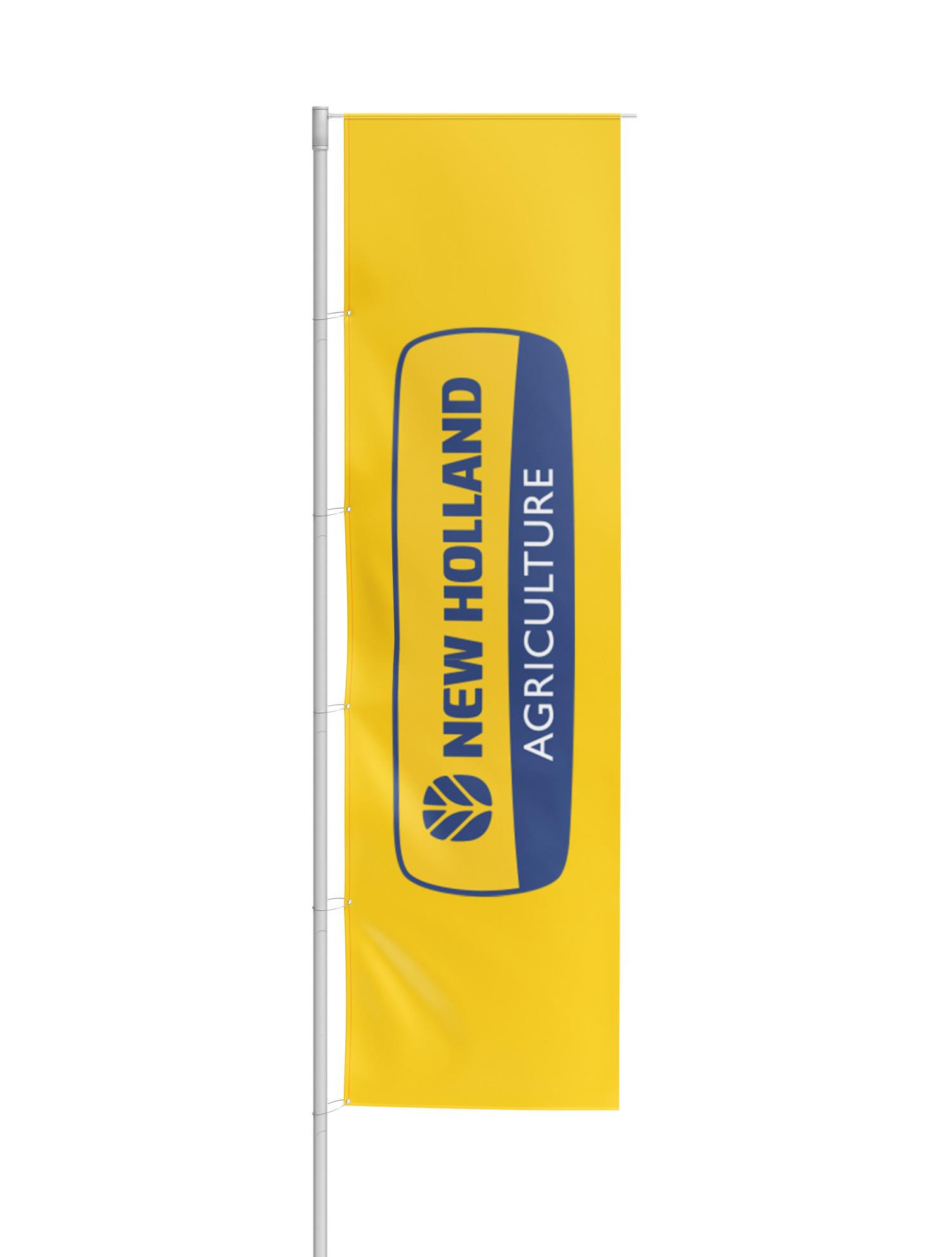 Galgenmastflagge, gelb, 350 x 150 cm