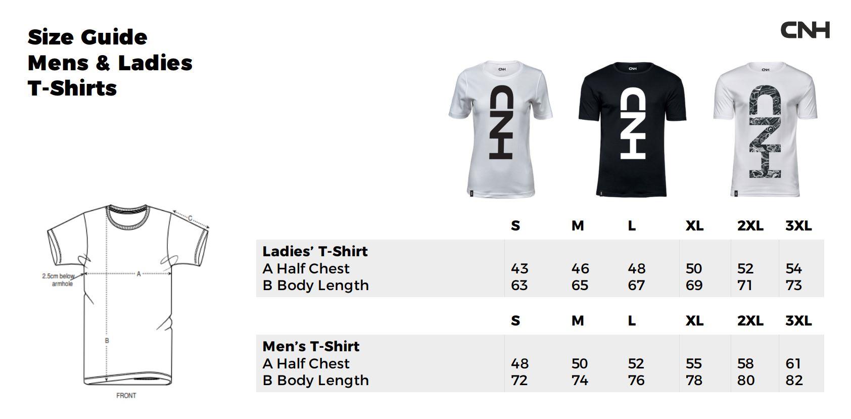 T-Shirt "CNH", weiss, (Herren), Größe L