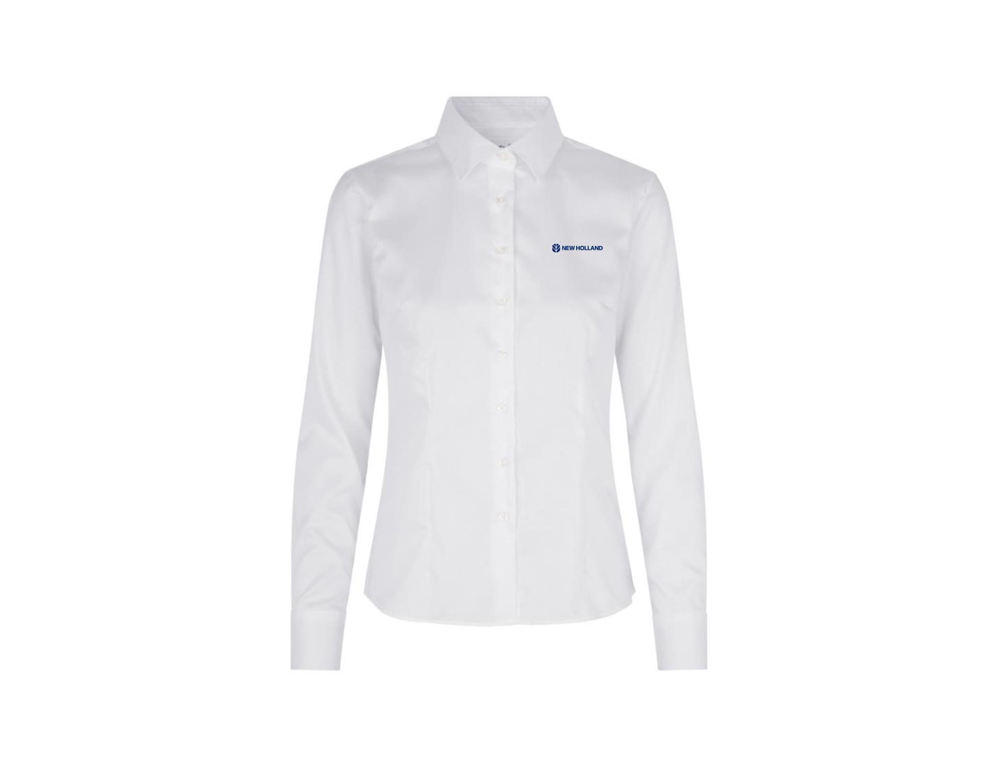 Business-Bluse, weiß, langarm, (Damen), Größe L