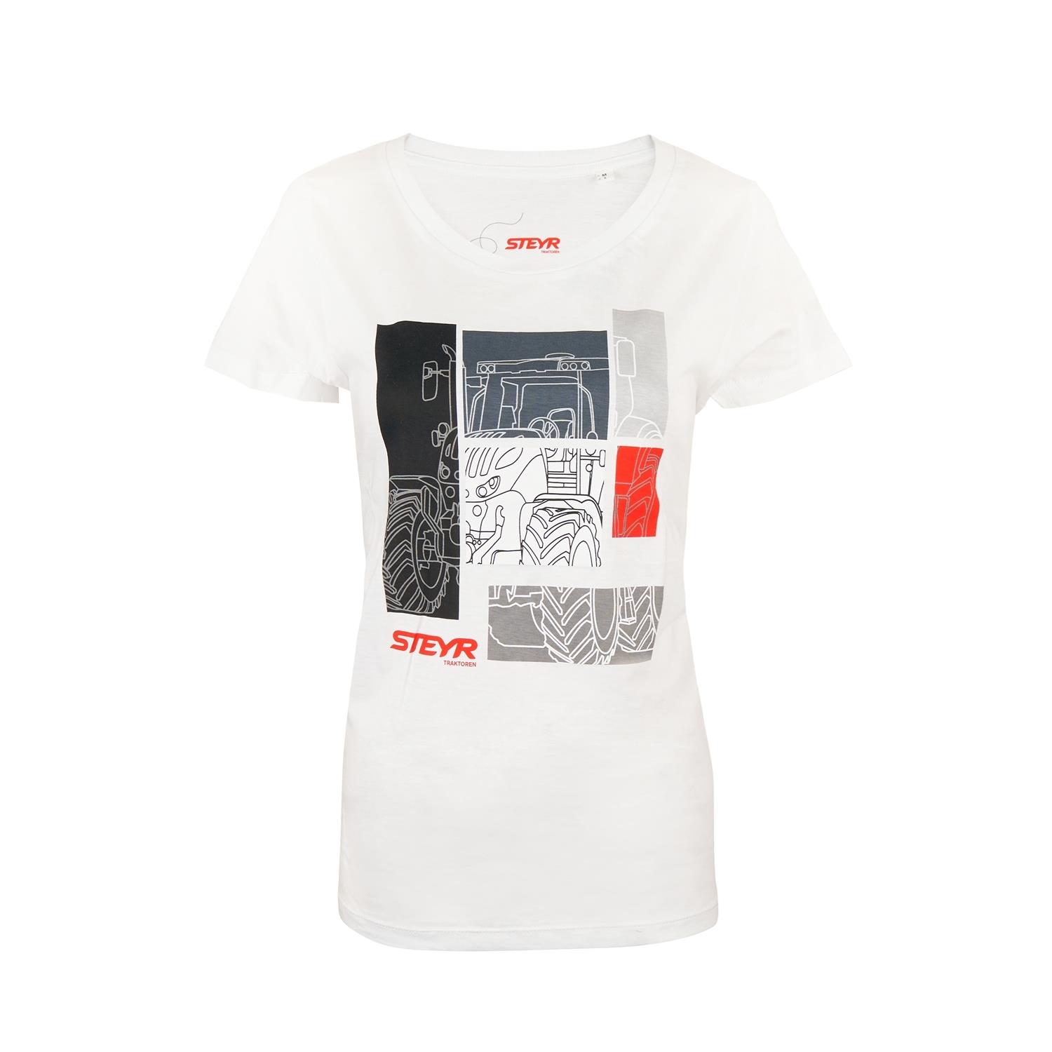T-Shirt "Grafik", weiss, (Damen), Größe L
