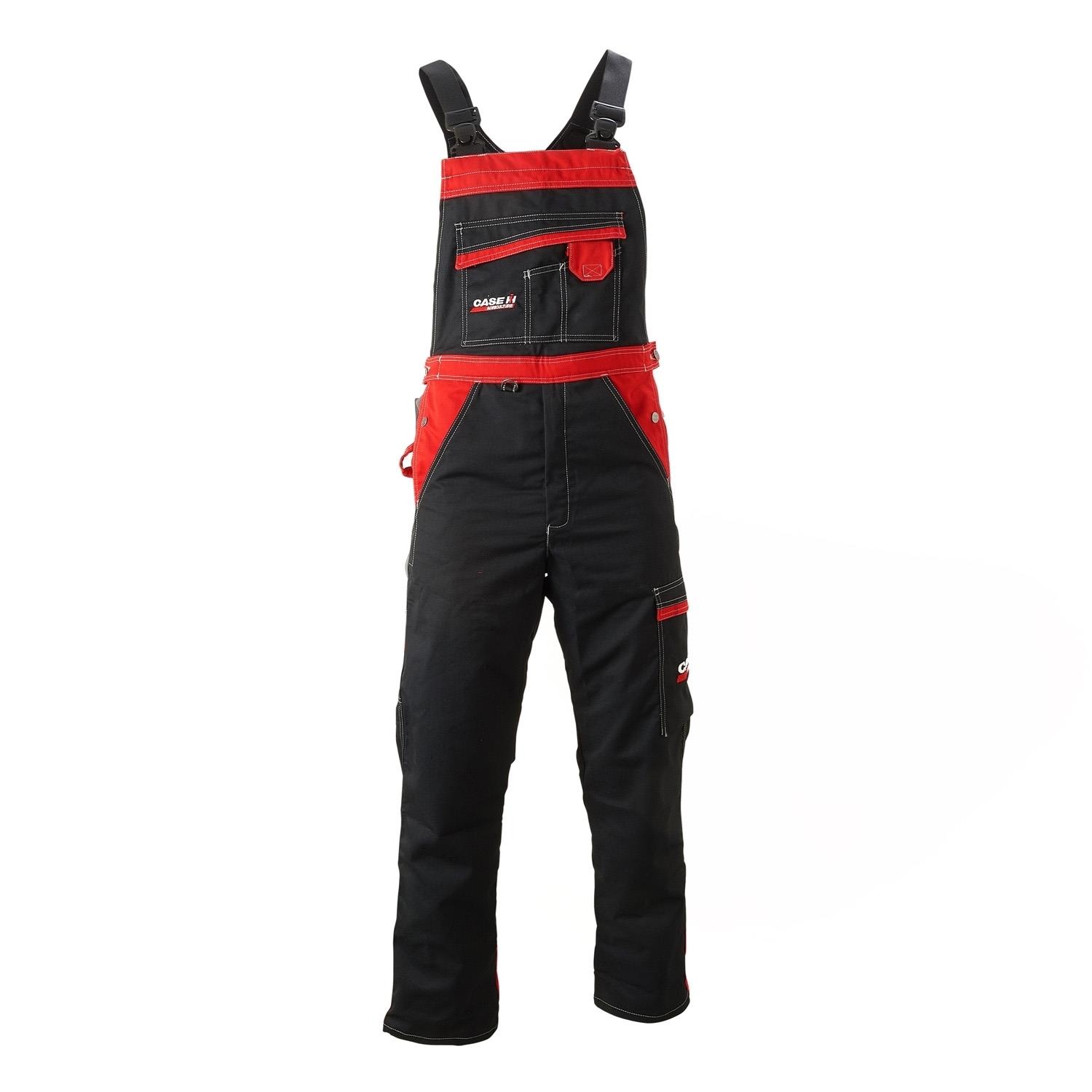 Arbeitslatzhose, schwarz/rot, (Herren)