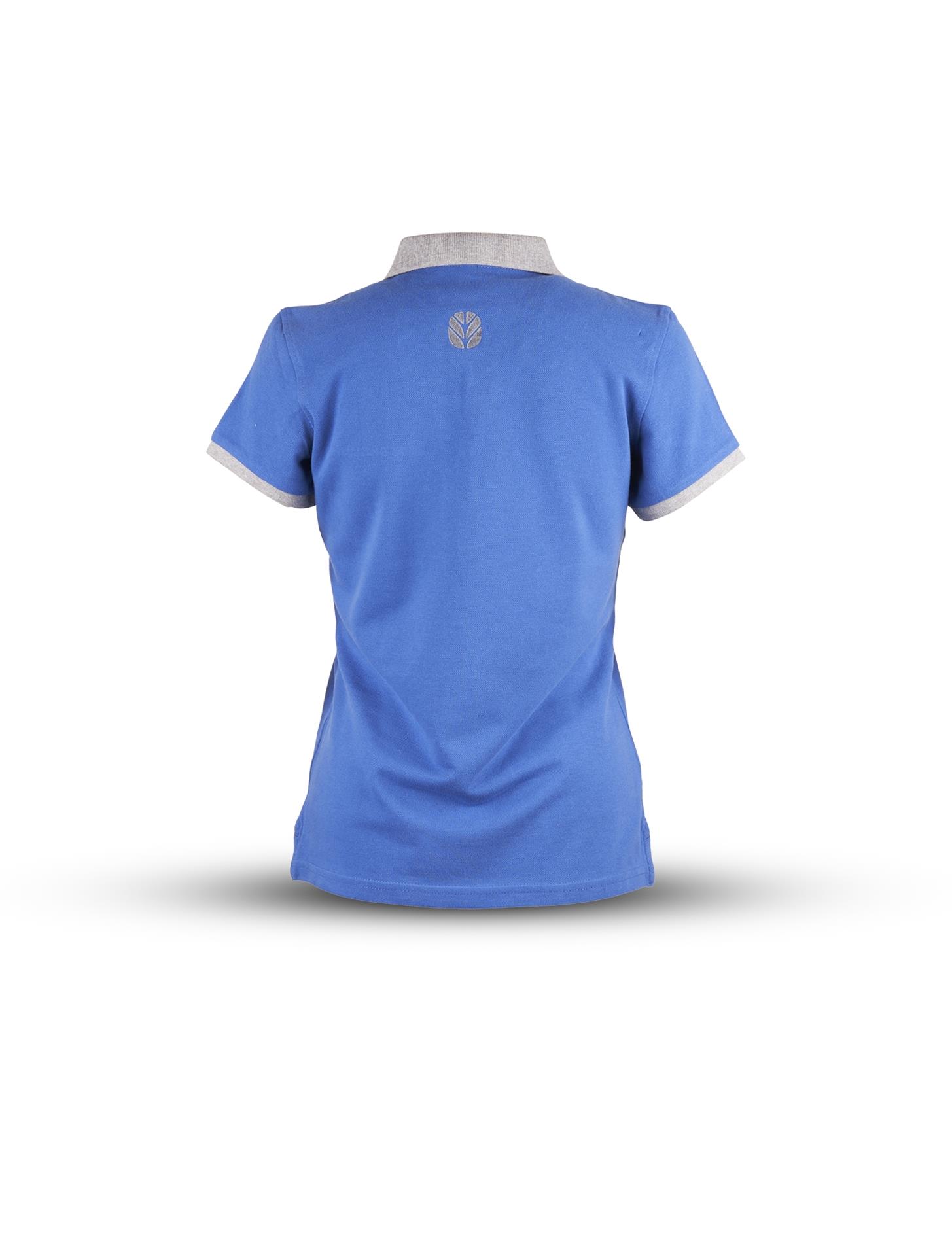 Polo-Shirt, blau/grau (Damen), Größe 2XL