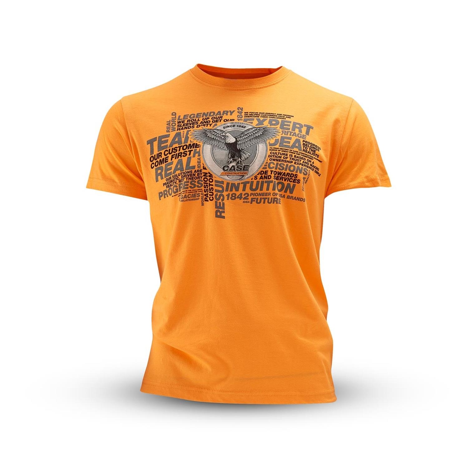 T-Shirt "Wording", orange, (Herren), Größe S