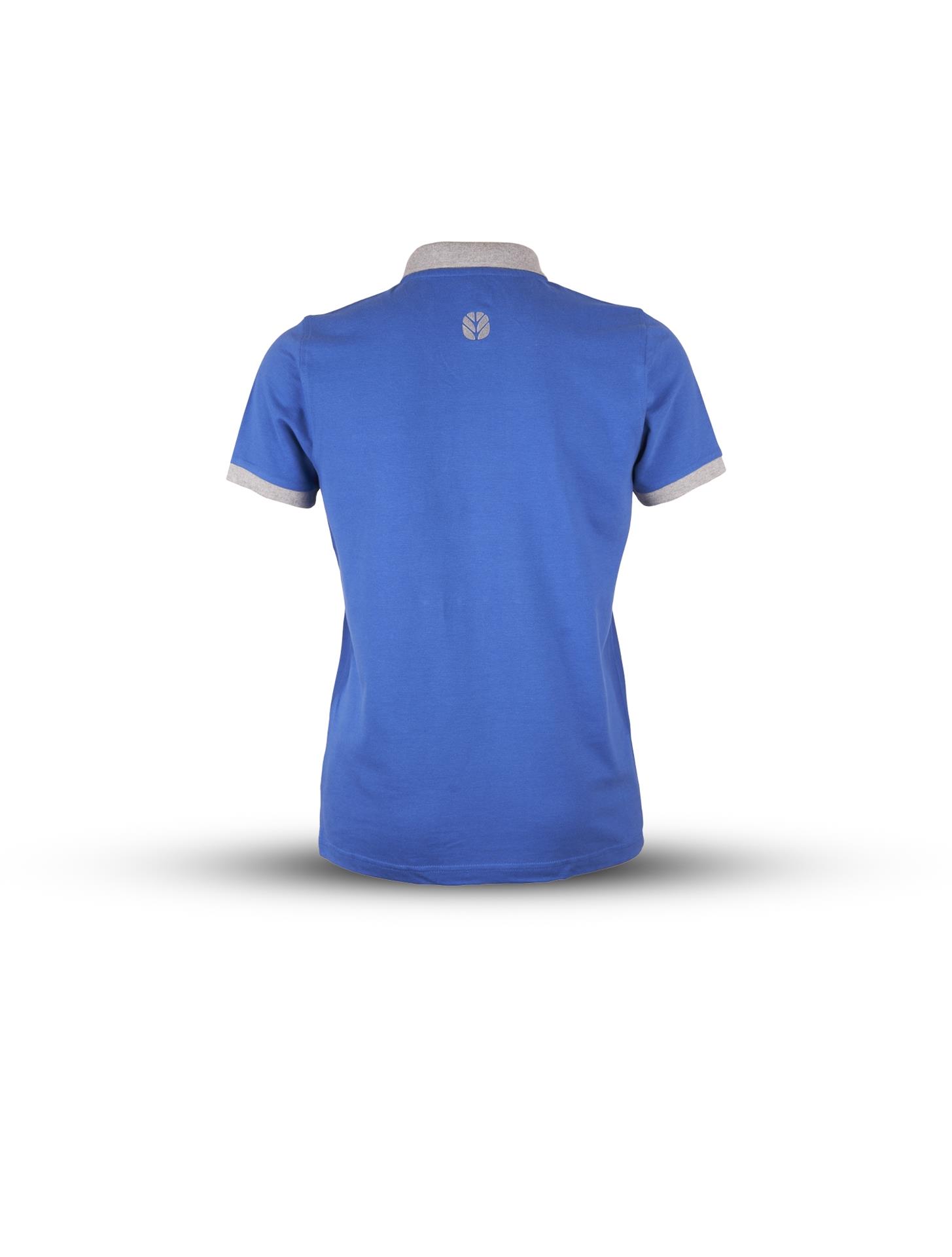 Polo-Shirt, blau/grau, Herren, Größe S