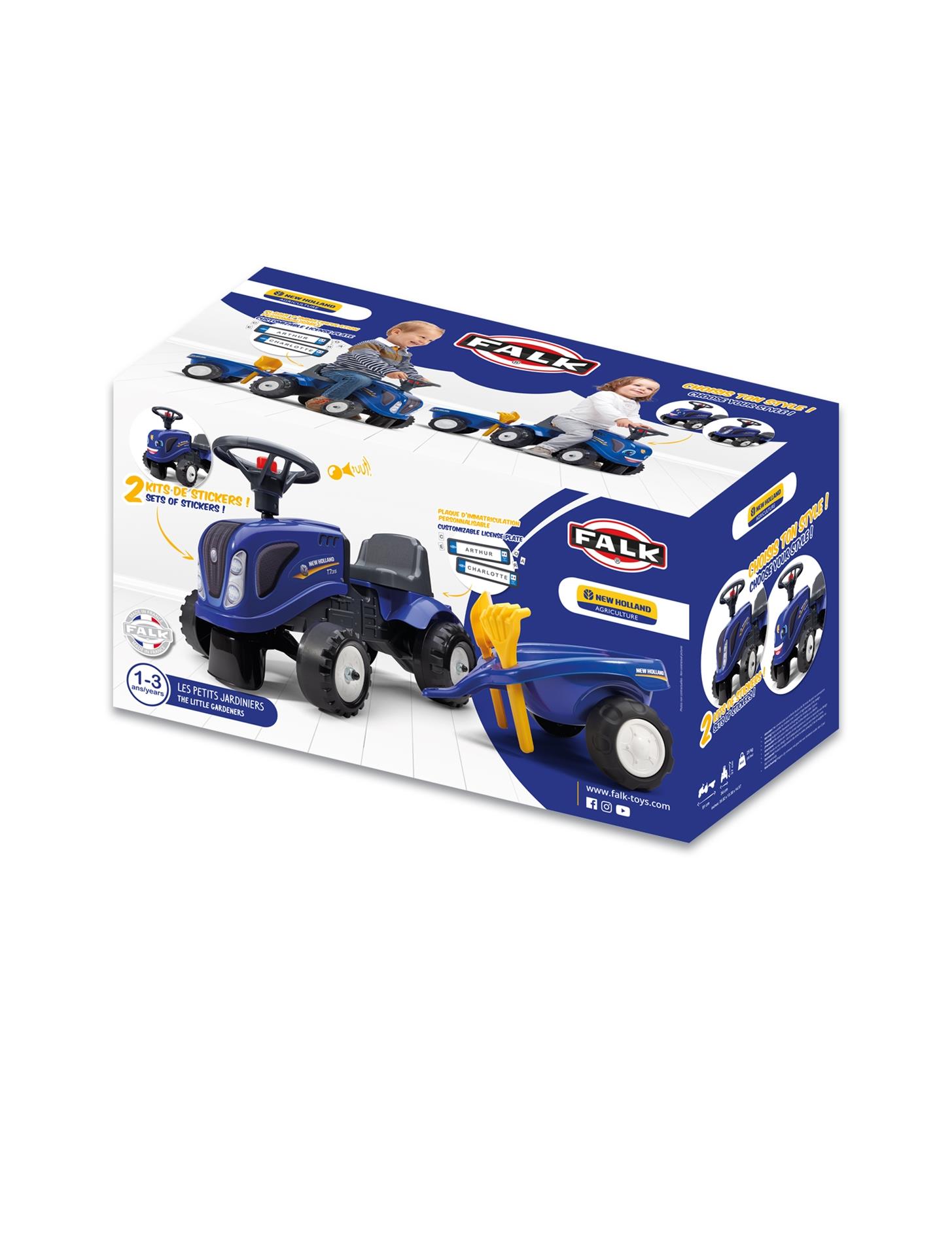 Mini-Aufsitztraktor mit Anhänger und Zubehör