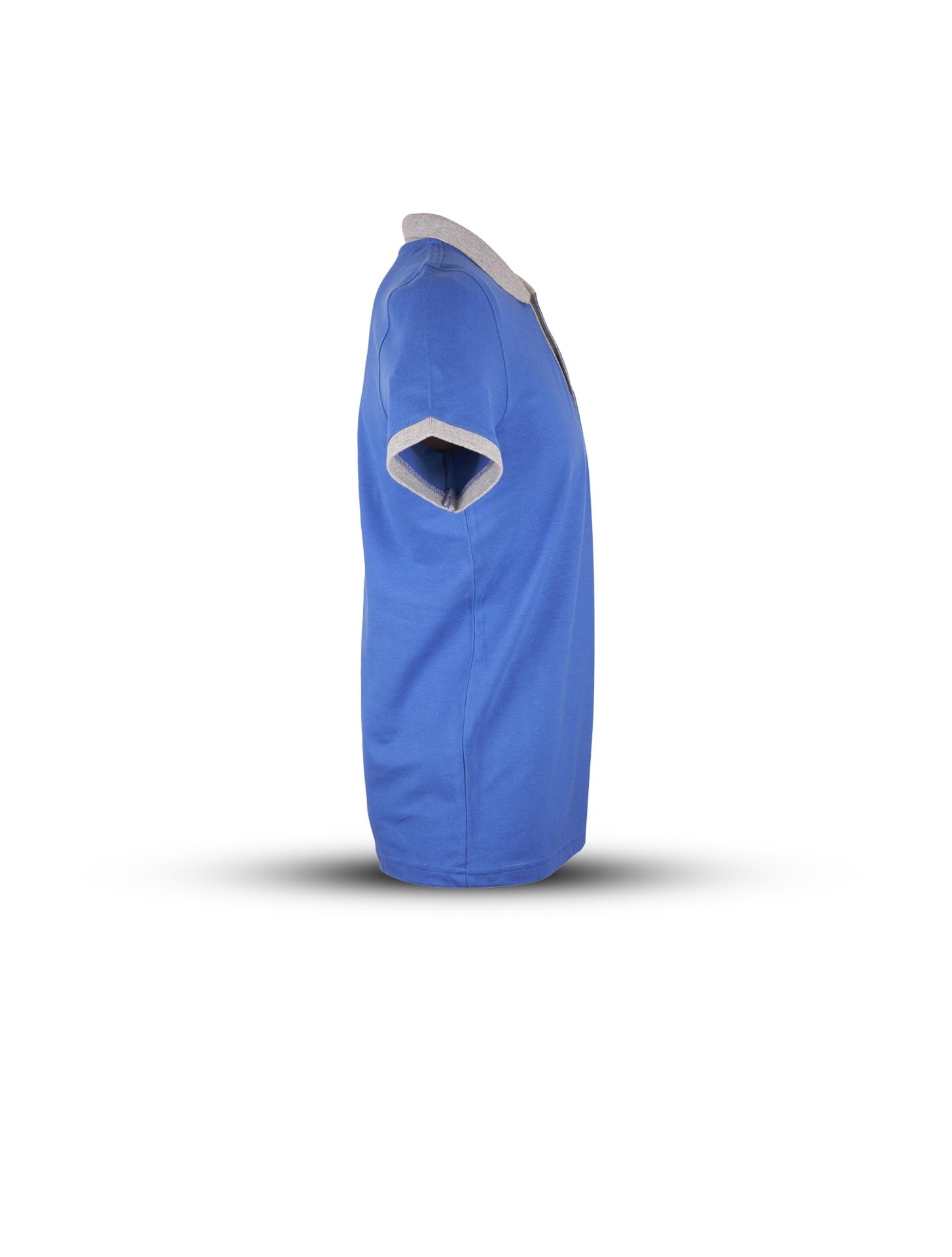 Polo-Shirt, blau/grau, Herren, Größe S