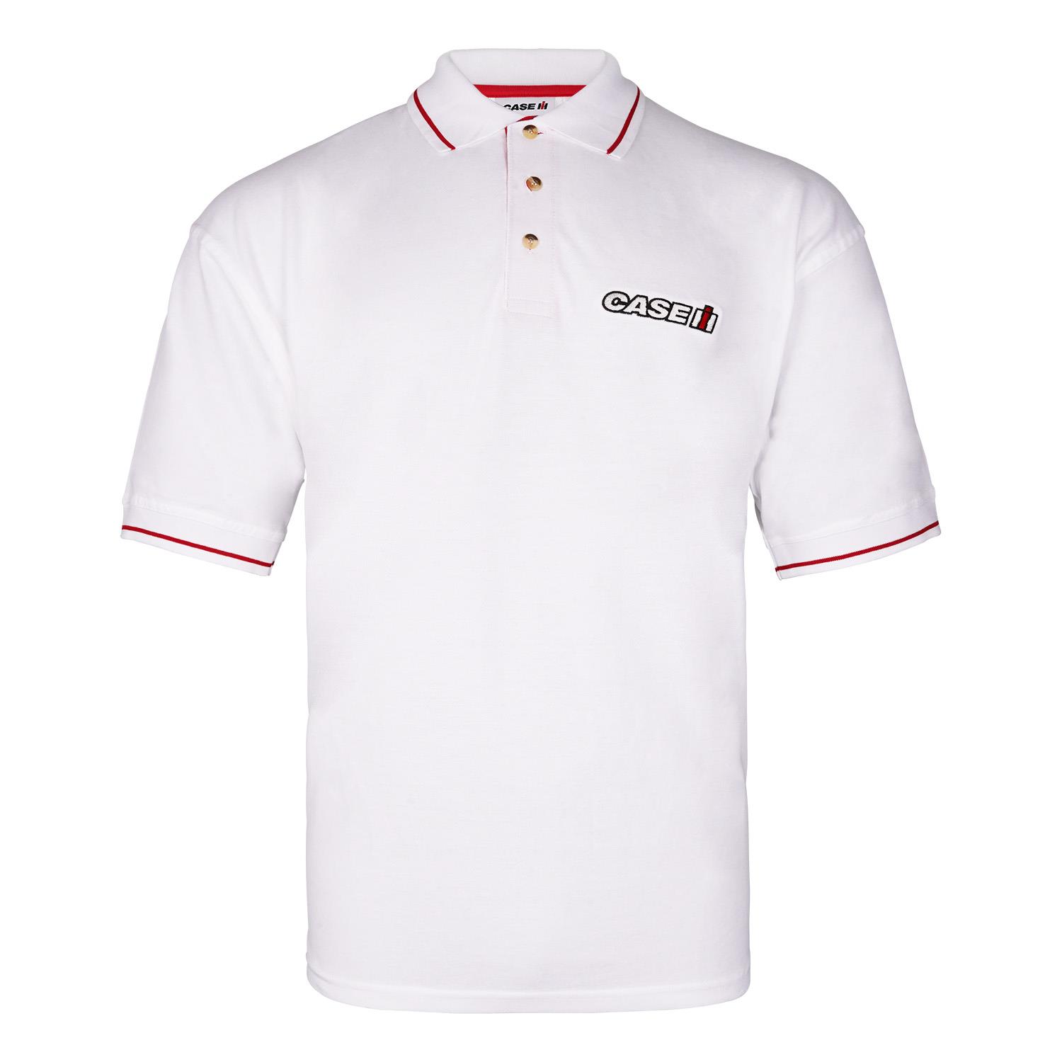 Polo-Shirt "Kontrast", weiß/rot, (Herren), Größe S