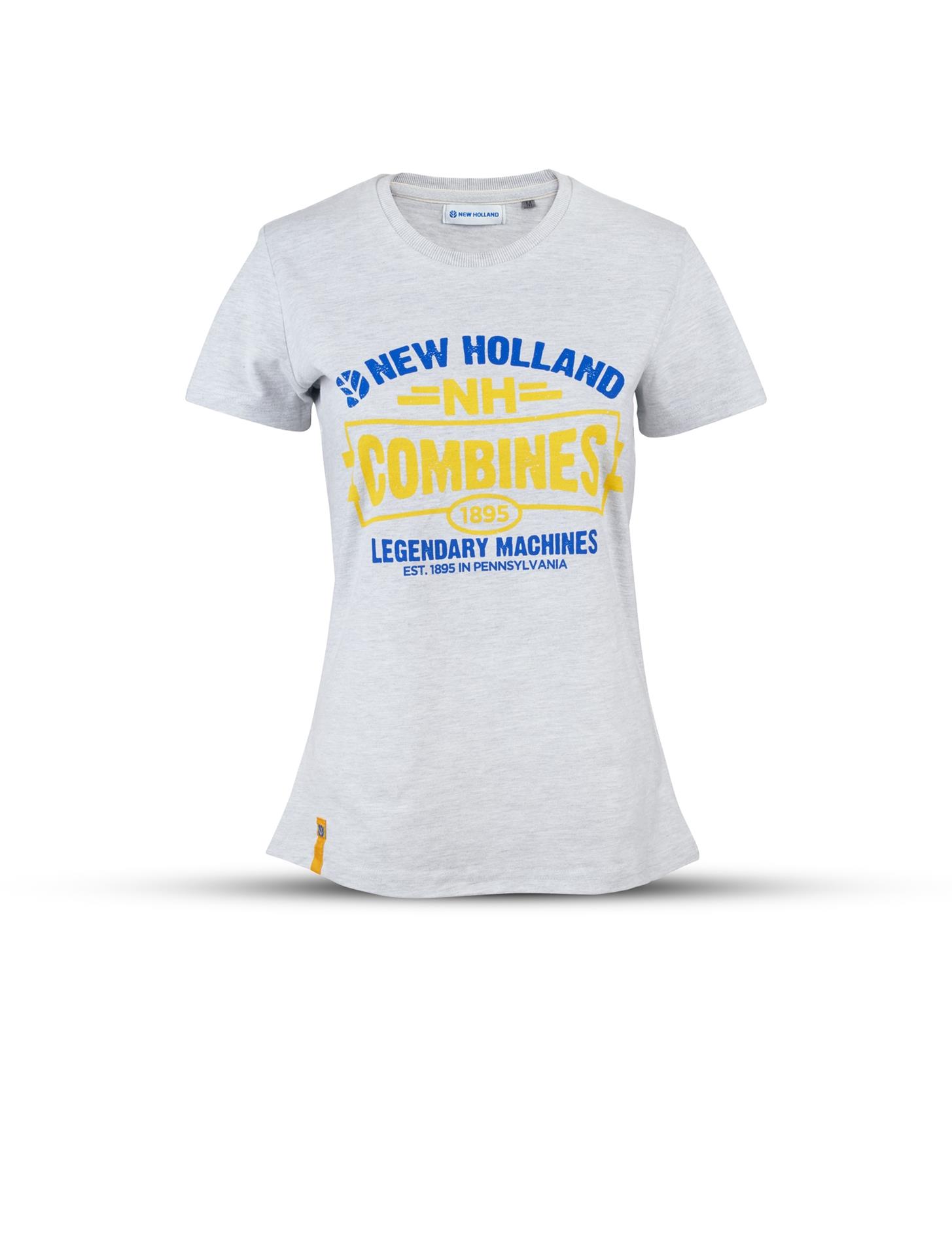 T-Shirt „Mähdrescher“, hellgrau (Damen), Größe XL