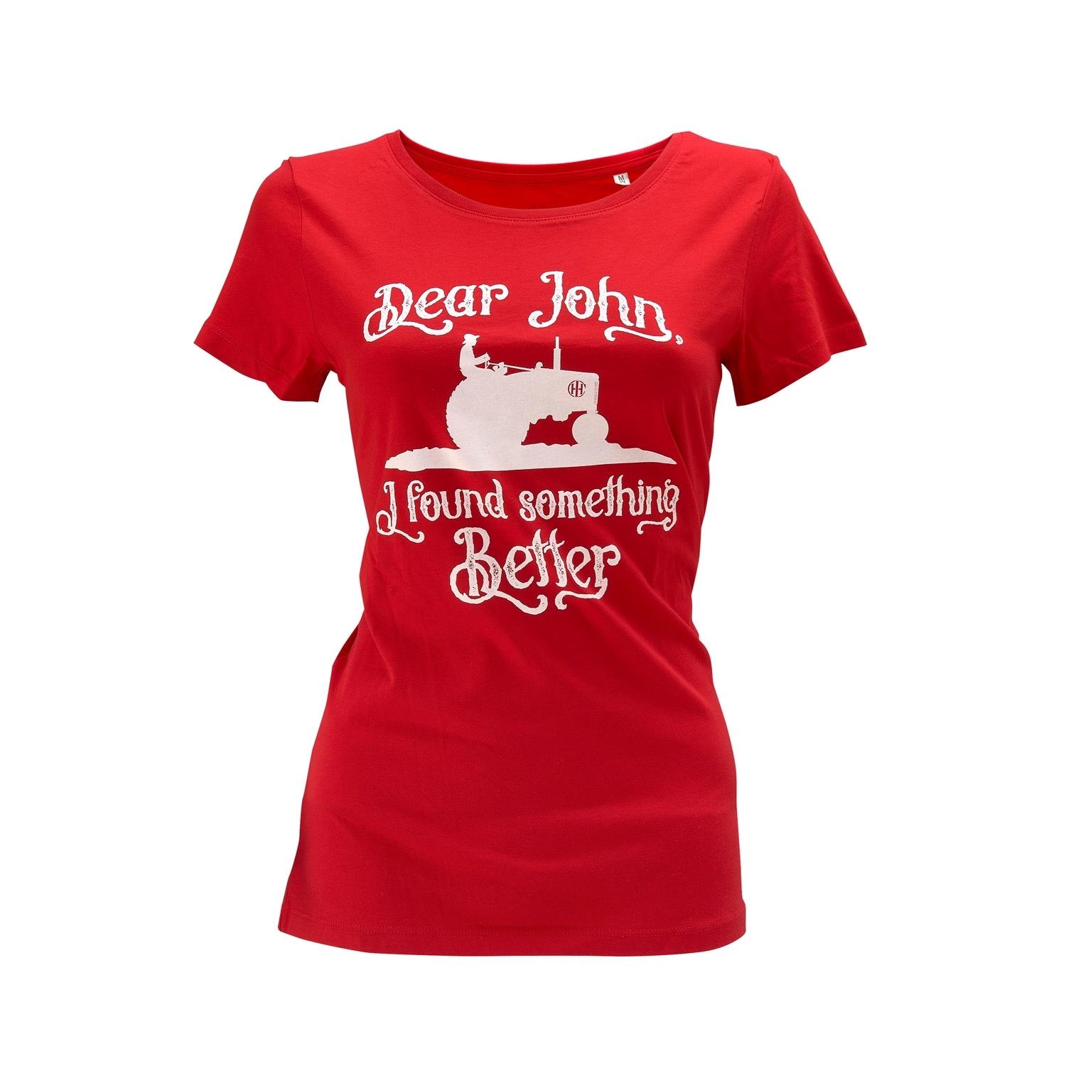 T-Shirt "Dear John…", rot, (Damen), Größe XL